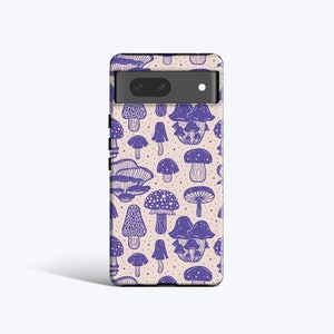 MUSHROOM MAGIC Case | For Pixel 8 Pro Case, Pixel 7 Case, Pixel 6 Case, Pixel 5 Case, Pixel 4A Case More Models, Purple, Illustration