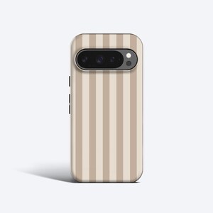 Almond Stripes Phone Case - For Pixel 10, 9, 8, 7, 6 - Magnetic