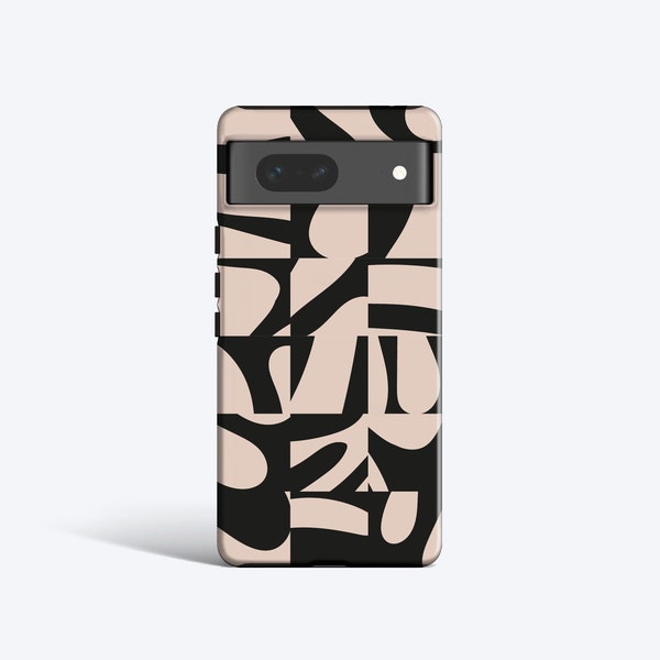 MATISSE SQUARES BLACK Case | For Pixel 8 Pro Case, Pixel 7 Case, Pixel 6 Case, Pixel 5 Case, More Models, Abstract, Minimal, Matisse Style