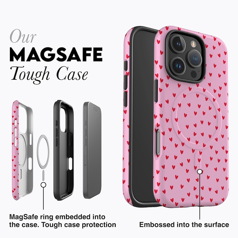 Red Hearts Phone Case - For iPhone 17, 16, 15, 14, 13, 12 MagSafe Option image 6