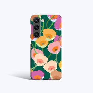 Funda TULIPS / Funda para Samsung Galaxy S23 Plus, Funda para Galaxy S22, Funda para Galaxy S21 fe, Funda para Galaxy S20, Más modelos, Flores, Abstracto, Verde