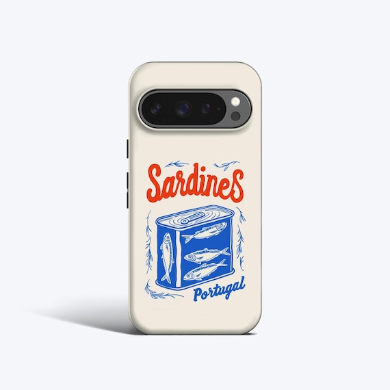 SARDINES TIN Phone Case | For Pixel 9 Pro xl Case, Pixel 8a Case, Pixel 7 Pro Case, Pixel 6a Case, Pixel 5 Case, Portugal, Traditional Food