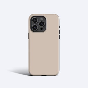 BLOCK COLOUR Almond Phone Case | Neutral Minimalist Design, MagSafe – Fits iPhone 16e, 16 Pro Max, 15 Plus, 14, 13 Mini, 12, 11
