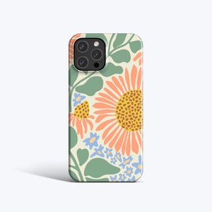 SUNFLOWER | For iPhone 15 Pro Case, iPhone 12 Pro Case, iPhone 11 Case, iPhone 14 Case, All Models Available, Pastel Colours, Summer Flowers