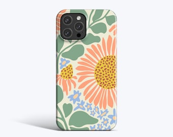 SONNENBLUME | Für iPhone 15 Pro Hülle, iPhone 12 Pro Hülle, iPhone 11 Hülle, iPhone 14 Hülle, alle Modelle verfügbar, Pastellfarben, Sommerblumen