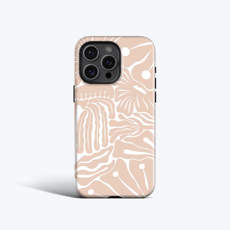 Amazon Jungle beige Case For iPhone 17, 16e, 15 Plus, 14 Pro, 13 Mini, 12, 11, MagSafe, Botanical Plants image 1
