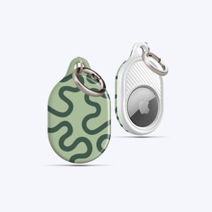 ORGANIC LINES OLIVE AirTag Case | For your keys, Handbag, Backpack, Pets Collar, Anything you desire, AirTag Holder, AirTag Keychain