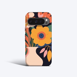 FLOWERS IN VASE Case für Pixel 9 Case, Pixel 8a Case, Pixel 7 Case, Pixel 6a Case, Alle Modelle verfügbar, Matisse inspiriert, Blumenmuster