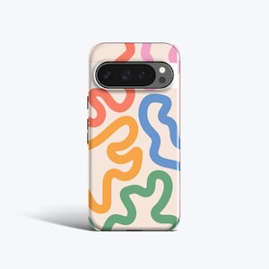 Funky Pastel Lines Phone Case - For all Pixel Models, Magnetic Option image 1