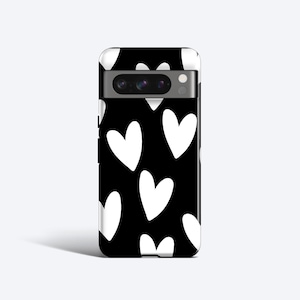 Large White Hearts Case For all Pixel Models, Magnetic Option image 1