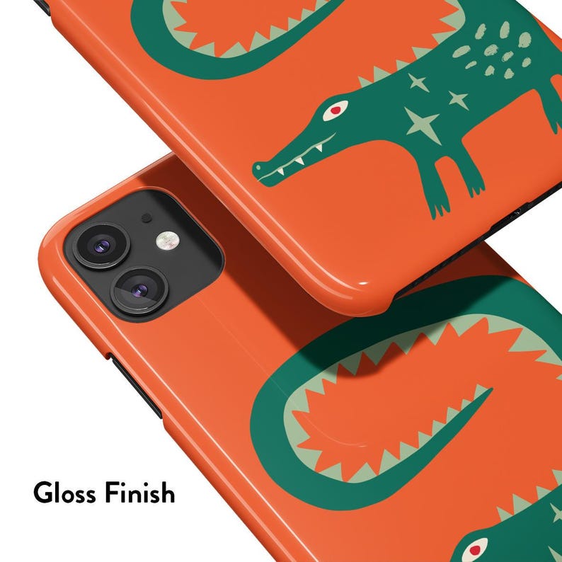 Crocodile Phone Case - For Galaxy S25 Plus, S24 Ultra, S23 fe, S22, S21, S20 fe Orange, Abstract, Poster image 7