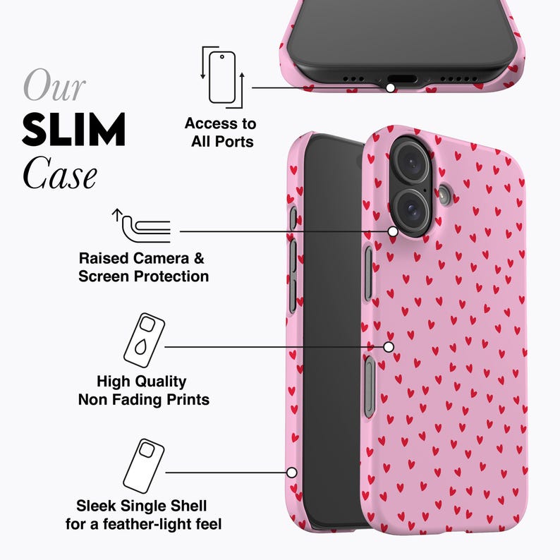 Red Hearts Phone Case - For iPhone 17, 16, 15, 14, 13, 12 MagSafe Option image 7