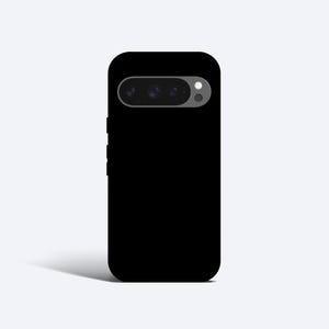 Noir-telefoonhoesje: effen zwarte hoes, voor alle pixelmodellen, magnetische optie