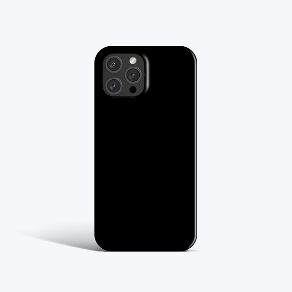 BLOCK COLOUR Noir | For iPhone 15 Pro Case, iPhone 14 Case, iPhone 12 Case, iPhone xr Case, More Models Available, Block Coloured Case