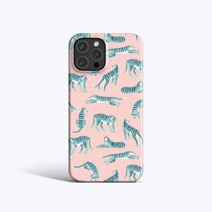 PASTEL TIGERS Phone Case | For iPhone 15 Case, iPhone 12 Case, iPhone 11 Case, iPhone xr Case, More Models, Animal Pattern, Tiger print