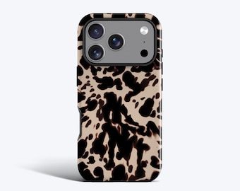 Beige Tortoise Phone Case - For iPhone 17 Pro Max, 16e, 15 Plus, 14 Pro, 13, 12 Mini, 11, MagSafe, Blonde Tortoise Pattern