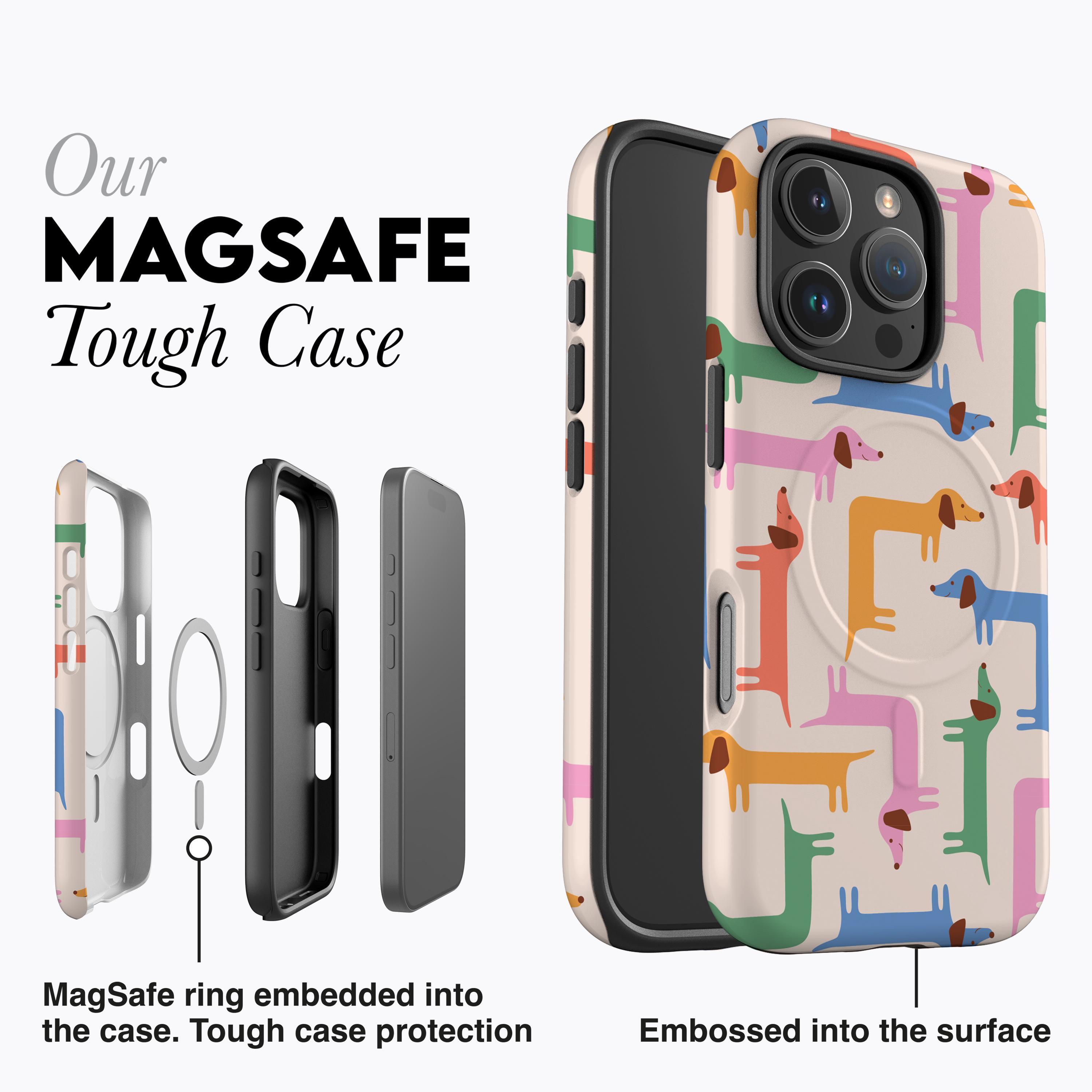 Dachshund Phone Case - for iPhone 17, 16, 15, 14, 13, 12, Magsafe