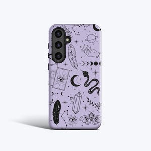 PURPLE MAGIC Phone Case | Spells, Snake, Halloween - For Samsung Galaxy S25 Ultra, S24 Plus, S24 fe, S23 fe, S22 Plus, S21 and More Models