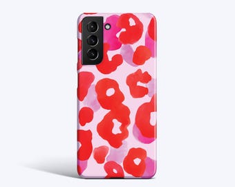 PINK LEOPARD Print Case - For Galaxy S26, S25, S24, S23, S22, S21, S20, Magnetic