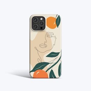 LINE ART PORTRAIT For iPhone 15 Case, iPhone 12 Case, iPhone 11 Case, iPhone xr Case, More Models Available, Line Art Face, Boho image 1