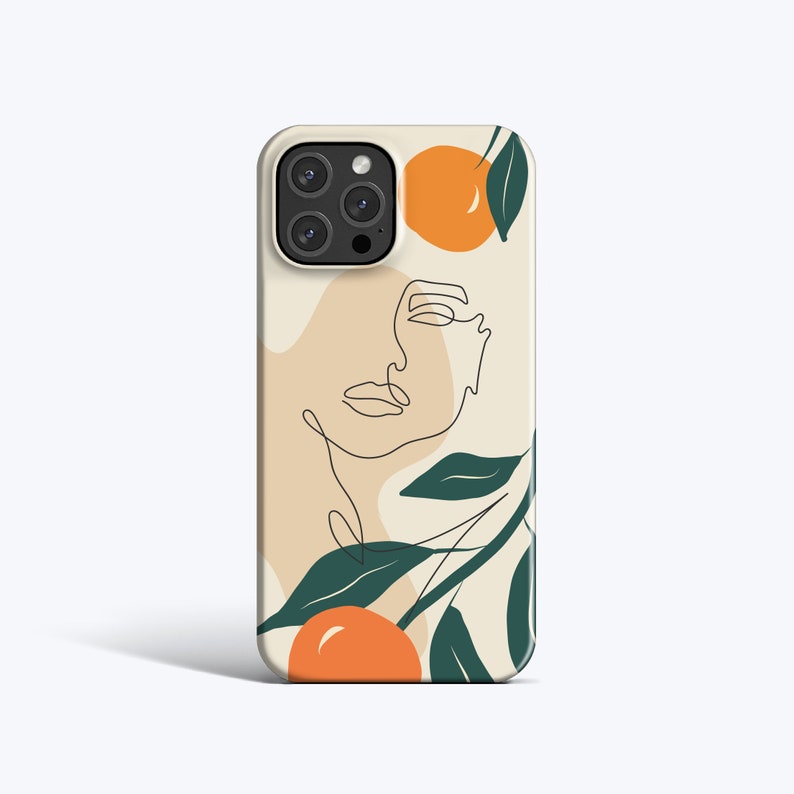 LINE ART PORTRAIT For iPhone 15 Case, iPhone 12 Case, iPhone 11 Case, iPhone xr Case, More Models Available, Line Art Face, Boho image 1