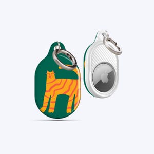 GINGER CAT AirTag Case | For your keys, Handbag, Backpack, Pets Collar, Anything you desire, AirTag Holder, AirTag Keychain, Cat Lady, Green