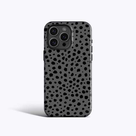 DOTS GREY Case | For iPhone 15 Case, iPhone 12 Case, iPhone 14 Pro Max Case, iPhone 16 Pro Max Case, More Models, Dot Pattern, Classic