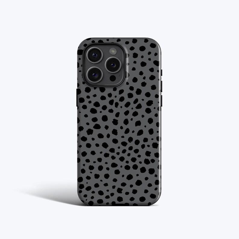 DOTS GREY Case | For iPhone 15 Case, iPhone 12 Case, iPhone 14 Pro Max Case, iPhone 16 Pro Max Case, More Models, Dot Pattern, Classic image 1