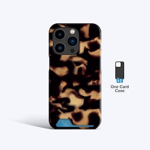 Custodia sottile per carte di credito DARK TORTOISE per iPhone 16 Pro, custodia per iPhone 14, custodia per iPhone 13+, custodia per iPhone 15+, porta carte, porta carte