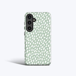 PASTELGROENE DOTS-hoesje - voor Galaxy S25 Ultra, S24 Plus, S23 Fe, S22, S21, S20 fe en meer modellen, zaadpatroon