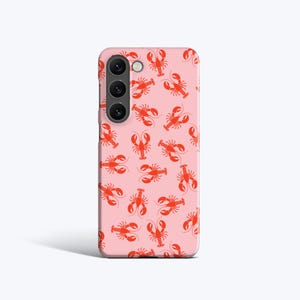 LOBSTER Case | For Samsung Galaxy S23 Ultra Case, Galaxy S22 Plus Case, Galaxy S21 fe Case, More Models, Red Lobster Pattern