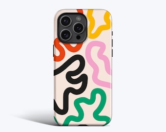 Funky Lines Phone Case - For iPhone 17, 16, 15, 14, 13, 12, 11 MagSafe
