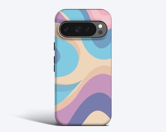 PASTEL ORGANIC SHAPES Case | For Pixel 9 Pro xl, 9a, 8a, 8 Pro, 7 Pro, 7a, 6 Pro, 6a, 5, More Models, Wavy Organic Shapes, Minimal