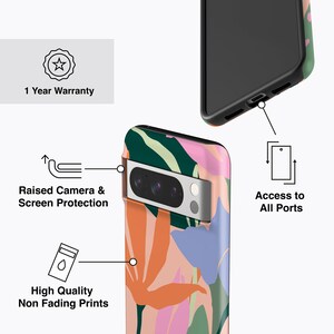 TROPICAL FLOWERS Case | For Pixel 9 Case, Pixel 7a Case, Pixel 6 Pro Case, Pixel 5 Case, Pixel 4A Case More Models, Tropical Leaves image 4