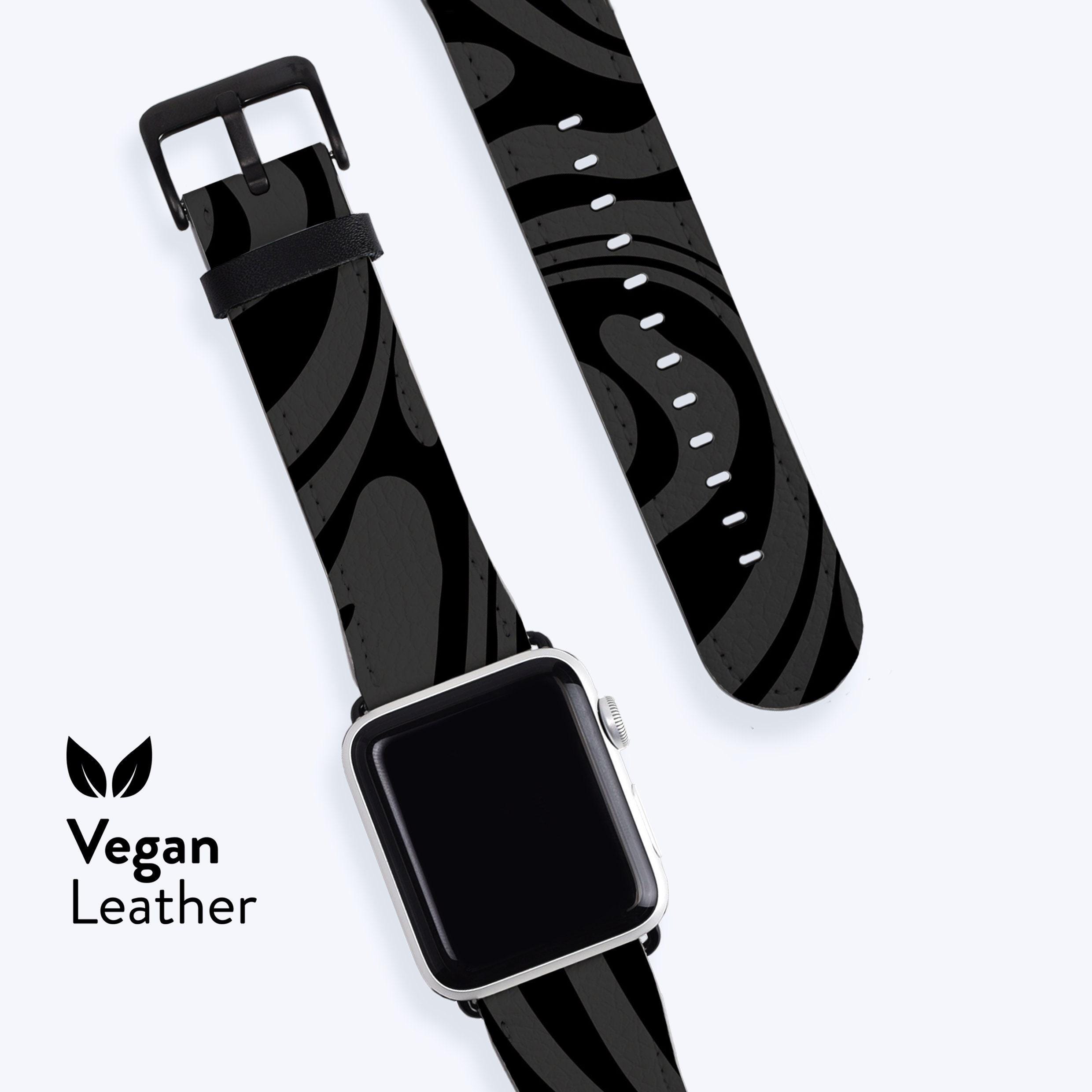 ABSTRACT BLACK Watch Strap - for Apple Series 1, 2, 3, 4, 5, 6, 7