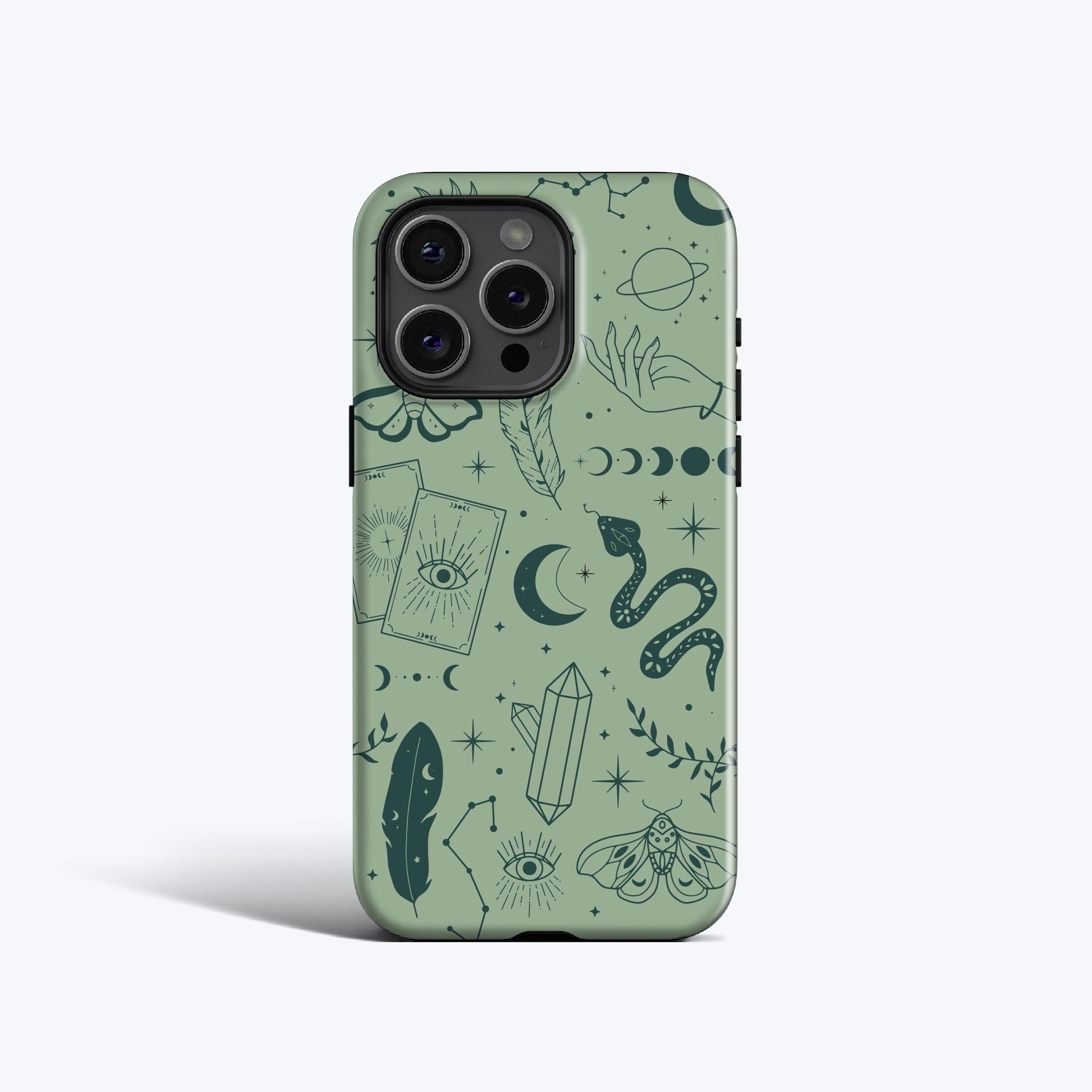 Green Magic Case, for iPhone 17, 16 Pro, 15 Plus, 14 Max, 12, 11