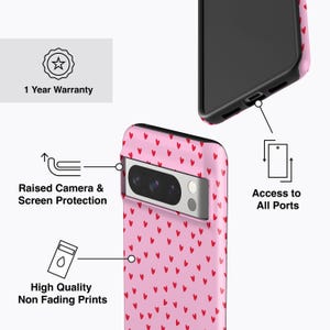 Red Hearts Phone Case - For all Pixel Models, Magnetic Option image 4
