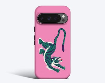 Green Tiger Case - For Pixel 10, 9, 8, 7, 6 Magnetic Option