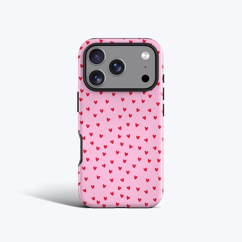 Red Hearts Phone Case - For iPhone 17, 16, 15, 14, 13, 12 MagSafe Option image 1