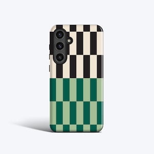 LONG CHECKERED GREEN Case | For Samsung Galaxy S25 Plus Case, Galaxy S24 Case, Galaxy S23 fe Case, Galaxy S22 Case, More Models, Trending