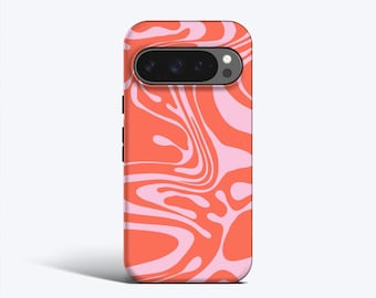 Coral Marble Phone Case - Pixel 10, 9, 8, 7, 6, Magnetic Option