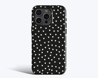 White Hearts Phone Case - For iPhone 17, 16, 15, 14, 13, 12, 11 - MagSafe Option