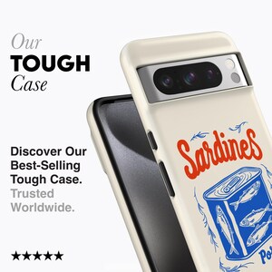 SARDINES TIN Phone Case | For Pixel 9 Pro xl Case, Pixel 8a Case, Pixel 7 Pro Case, Pixel 6a Case, Pixel 5 Case, Portugal, Traditional Food image 2