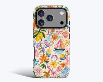 Holiday Sketch Phone Case - For iPhone 17, 16, 15, 14, 13, 12, MagSafe Option