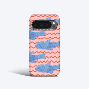Swimming Fish Phone Case - For Pixel 10, 9, 8, 7, 6, All Models, Magnetic Option