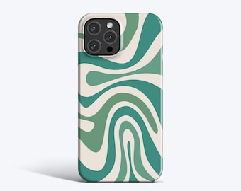 LIQUID MARBLE GREEN Phone Case | For iPhone 15 Pro Case, iPhone 13 Case, iPhone 12 Case, iPhone 11 Case, More Models, Swirl, Wavy Art