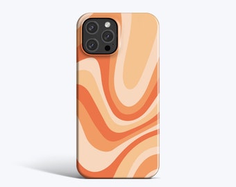 ABSTRAKTER GROOVY HONEY | Für iPhone 15 Fall, iPhone 14 Fall, iPhone 13 Fall, iPhone 11 Fall, mehr Modelle verfügbar, Funky, Retro, gewellte Linien