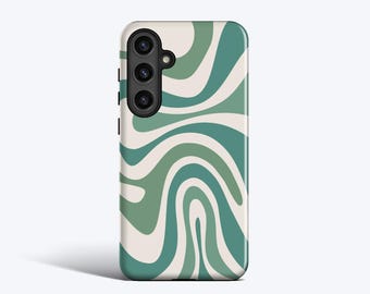 LIQUID MARBLE GRÜN Hülle - Für Galaxy S26, S25, S24, S23, S22, S21, S20, magnetisch