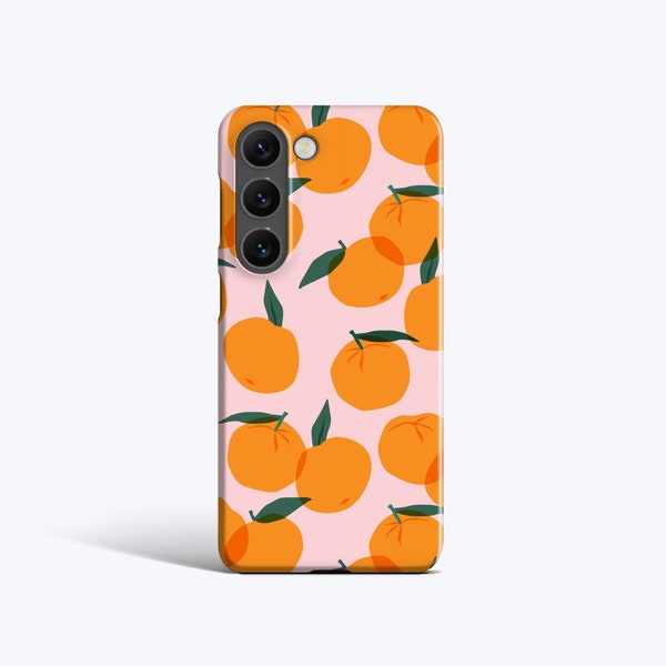 ORANGES Tél. | Étui pour Samsung Galaxy S23 Ultra, étui Galaxy S22 Plus, étui Galaxy S21 fe, autres modèles, motif orange, été