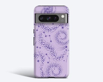 SOLAR STARS LILAC Case | For Pixel 9 Pro xl, 9a, 8a, 8 Pro, 7 Pro, 7a, 6 Pro, 6a, More Models, Sky, Lilac, Stars